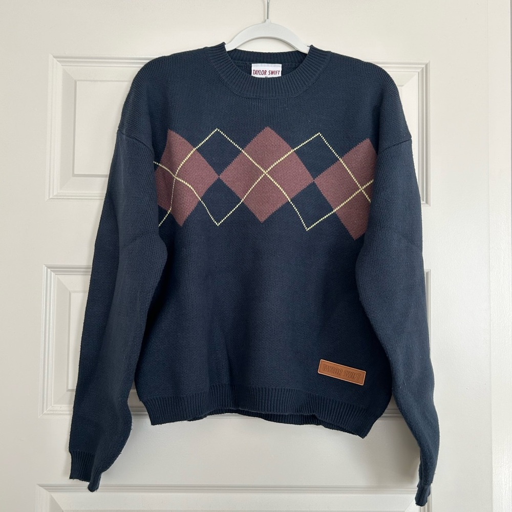 Taylor Swift Red eras argyle sweater